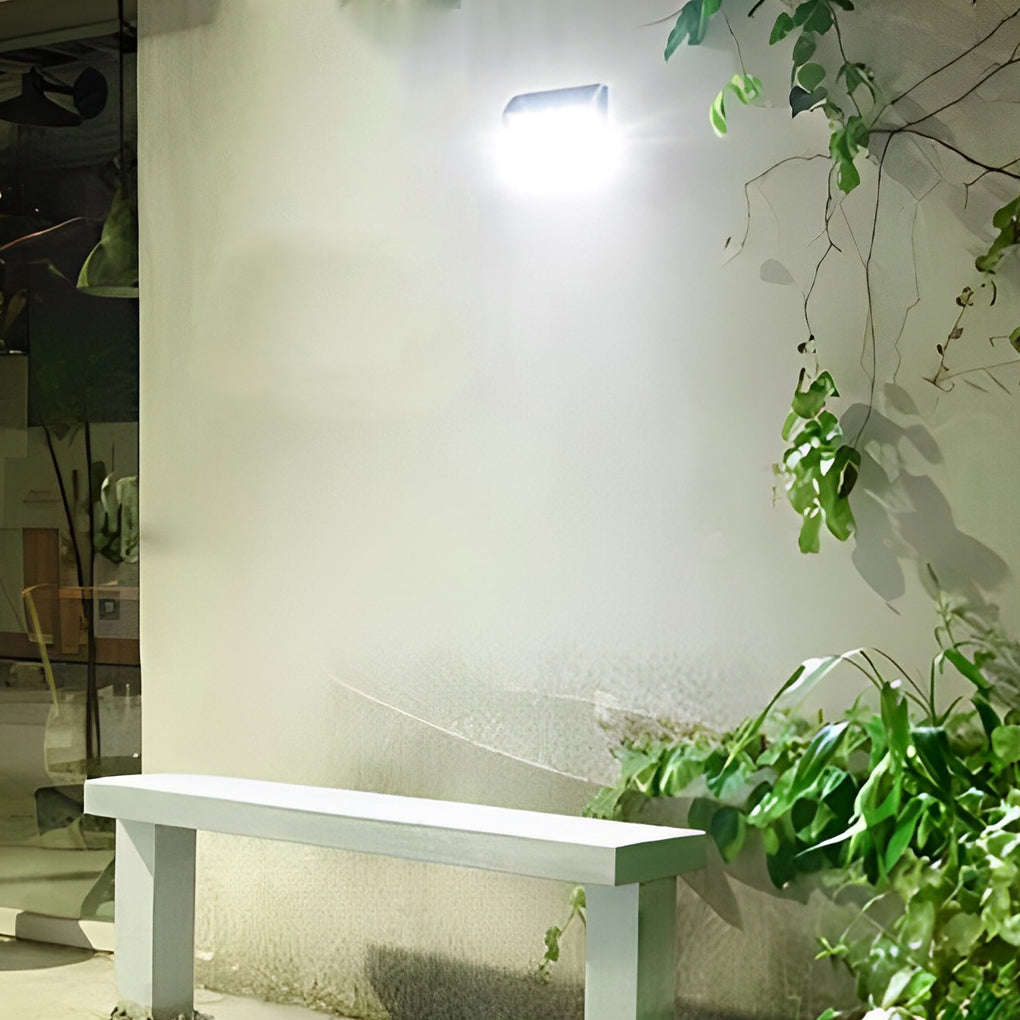 Edelin Rectangular LED Motion Sensor Steel Outdoor Wall Lamp