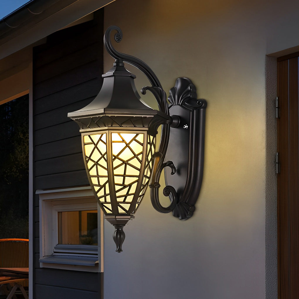 Bond Retro Pattern American Style Outdoor Wall Lamp