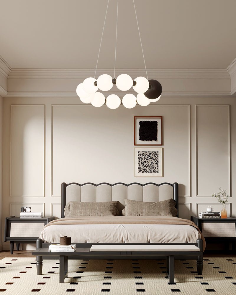 June Bead Ring Chandelier-Neutral Decor