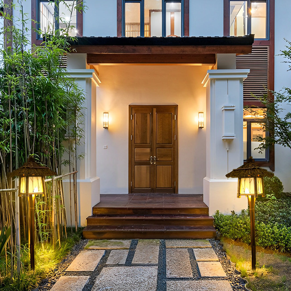 Wyne Branch Pattern Versatile Bamboo Outdoor Light