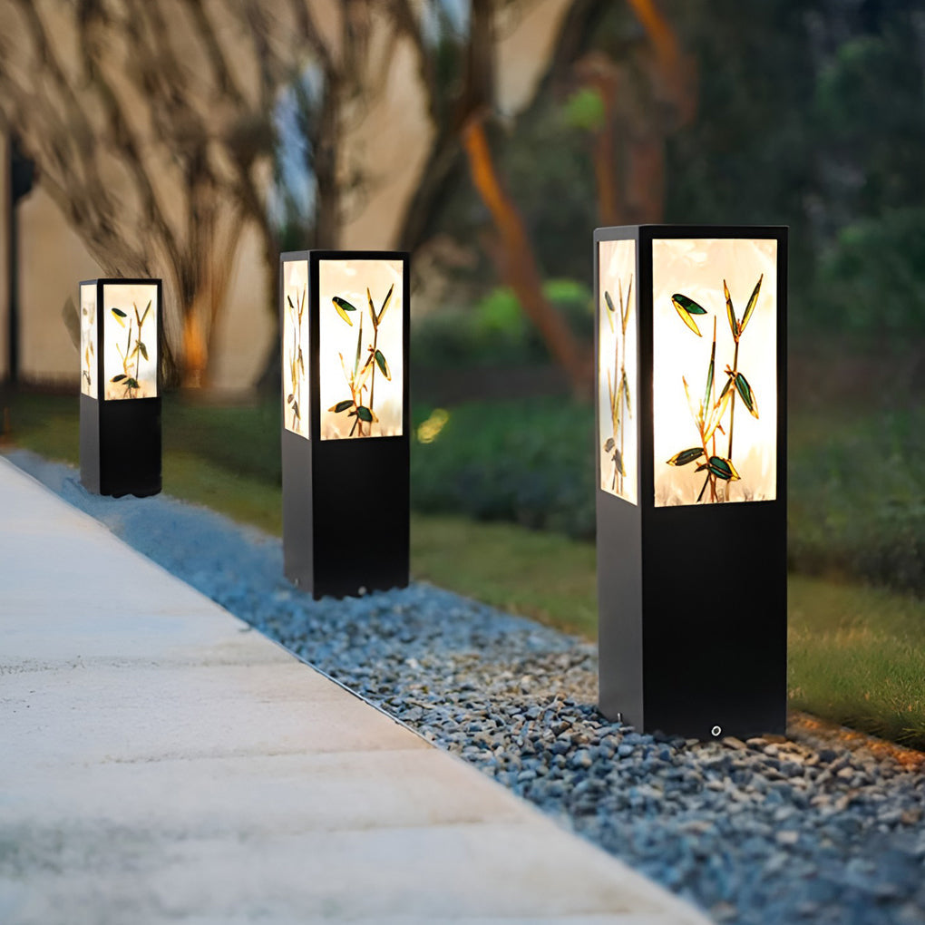 Arleen Vintage Artistic Floral Landscape Bollard Lights