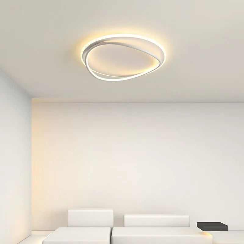 Arisha Minimalist Ring Modernom Flush Mount Ceiling Light - Neutral Decor