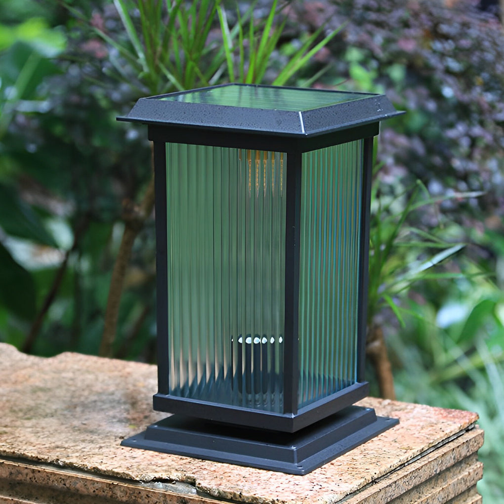 Rhett Retro Matte Modern Fence Glass Outdoor Post Lights
