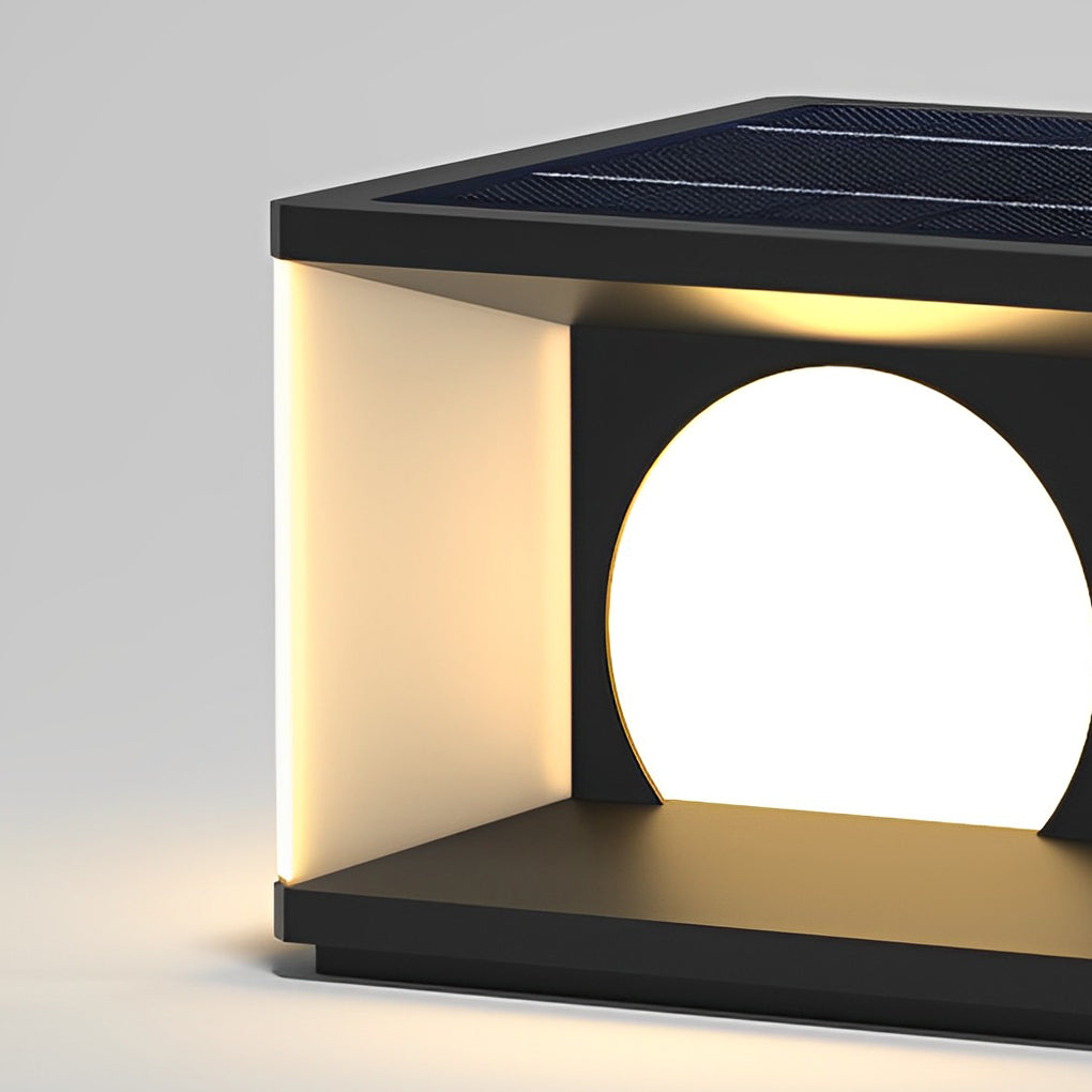 Washi Square LED Modern Steel Outdoor Deck Post Lights
