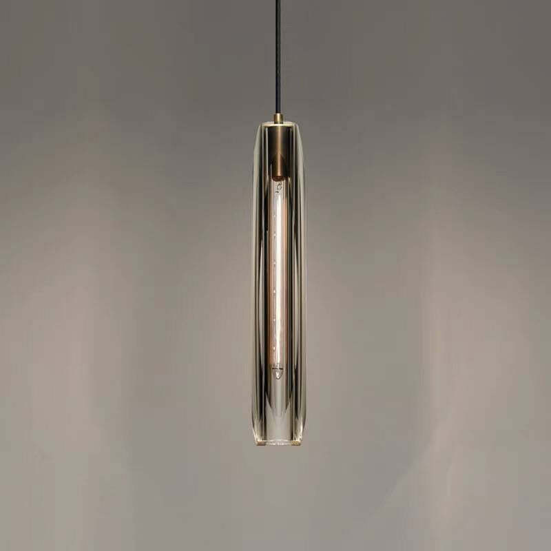 June Brass Designer Glass Pendant Lamp Smoky-Neutral Decor