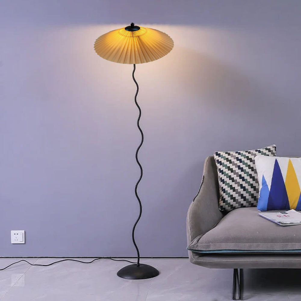 Ritta Modern Mushroom Fabric Led Floor Lamp - Neutral Decor