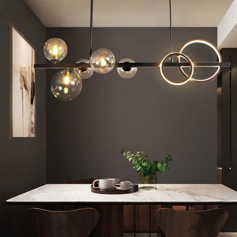 Arisha Pendant Light Bubble Circle Modern Black/Gold, Bedroom - Neutral Decor
