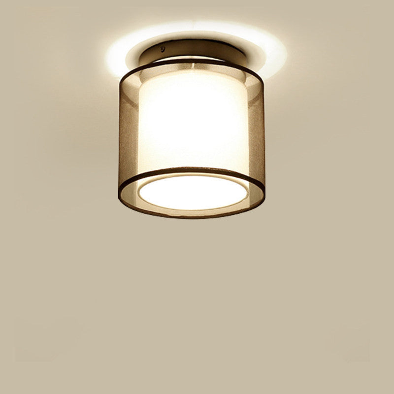 Arisha Modern Metal & Fabric Flush Mount Ceiling Light, 2 Style - Neutral Decor