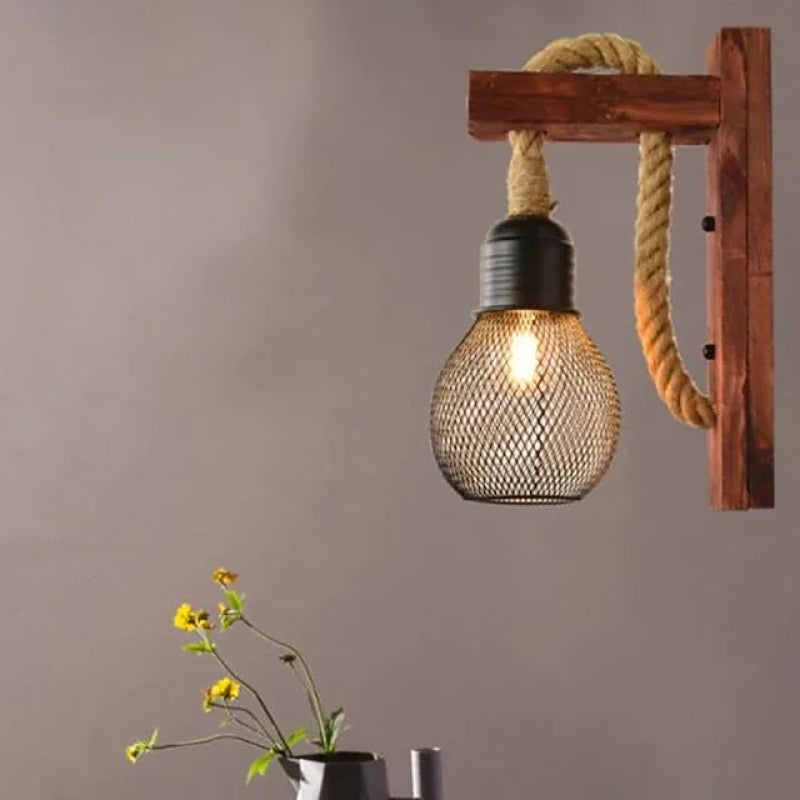 Silva Solid Wood Wall Lamp for Hallway & Living Room - Neutral Decor