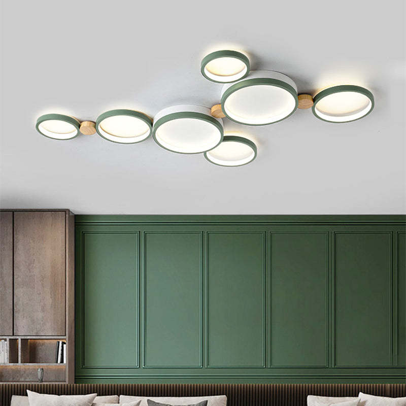 Arisha Round Flush Mount Ceiling Light 3 Colour 3/4/5/6/7 Heads - Neutral Decor