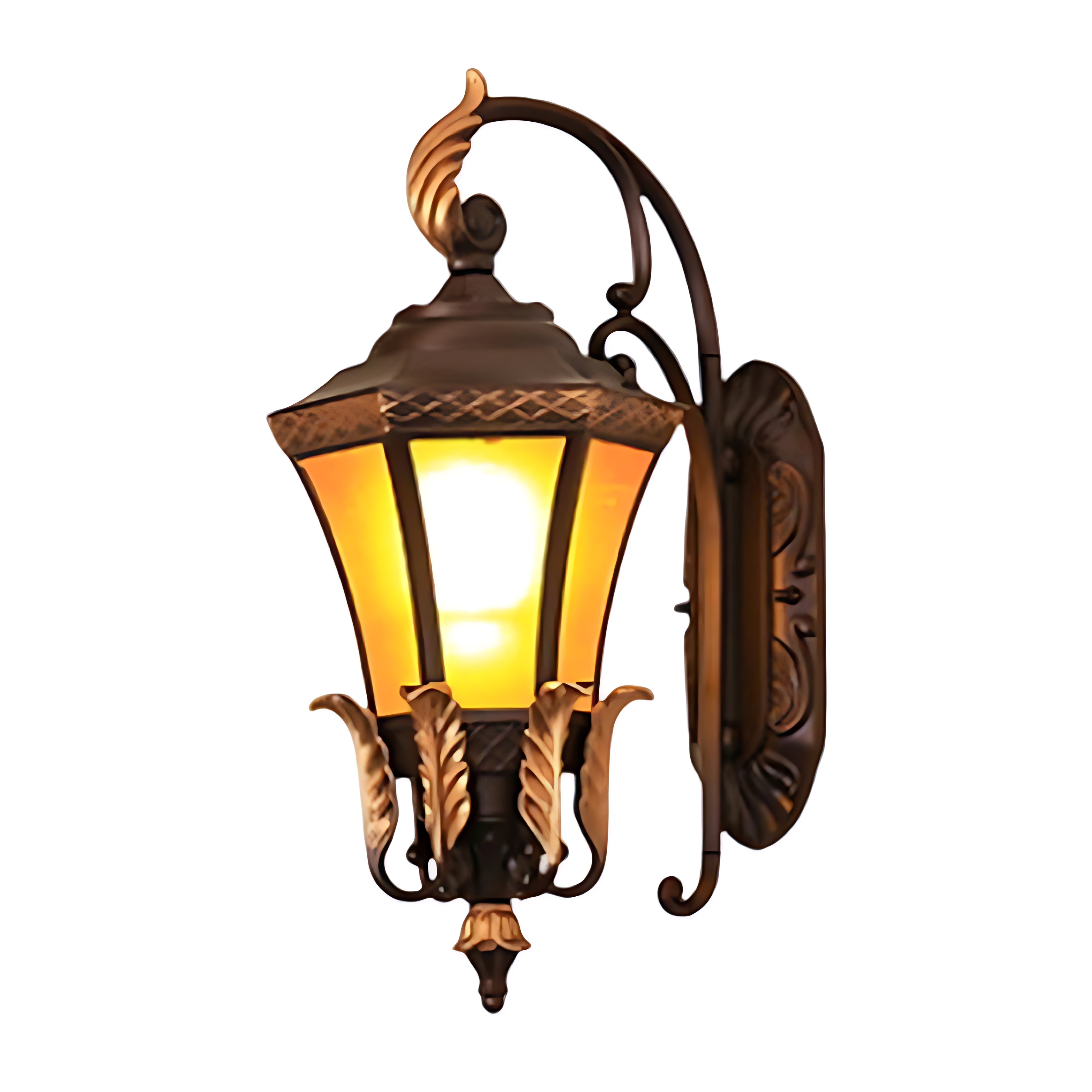 Nadiny European-Style Copper Glass Outdoor Wall Sconce