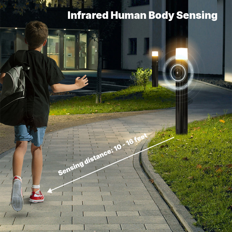 Seaan Sensor Torchiere Outdoor Floor Lamp