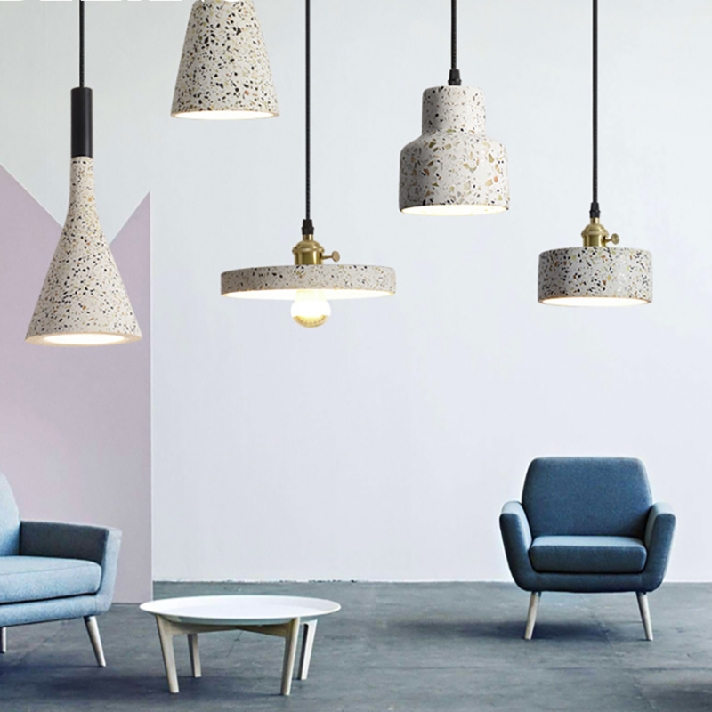 Aria Modern Stone Pendant Light, 5 Style - Neutral Decor