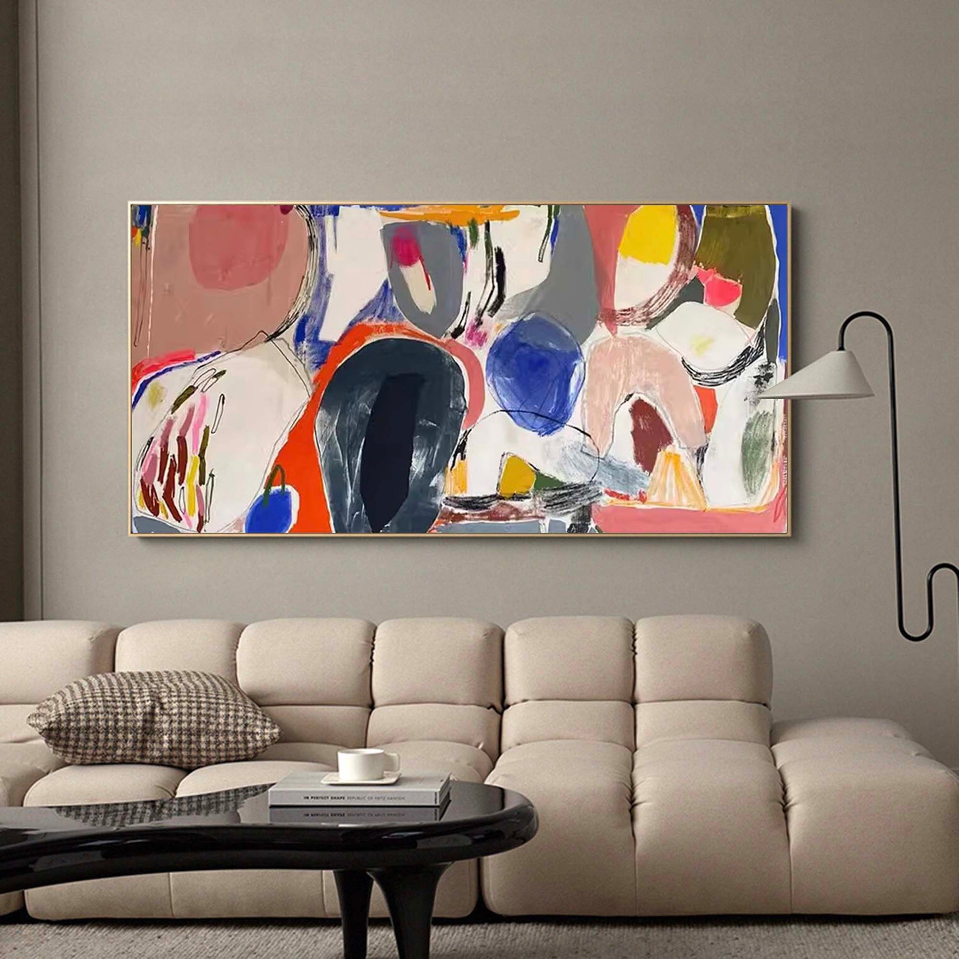 Abstract Canvas Art AB060 - Neutralighting