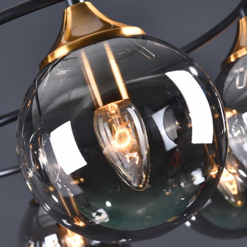 Valentina Nordic Bubble Glass Ceiling Light, Gray/Amber - Neutral Decor