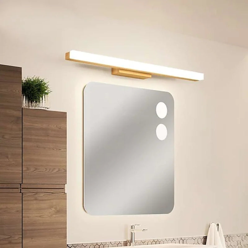 Arisha Modern Minimalist Linear Wooden Wall Lamp, Wood/Walnut - Neutral Decor