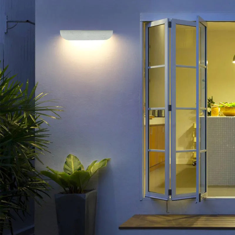 Ray Modern Outdoor Wall Lighting, Waterproof, Curved - Neutral Decor