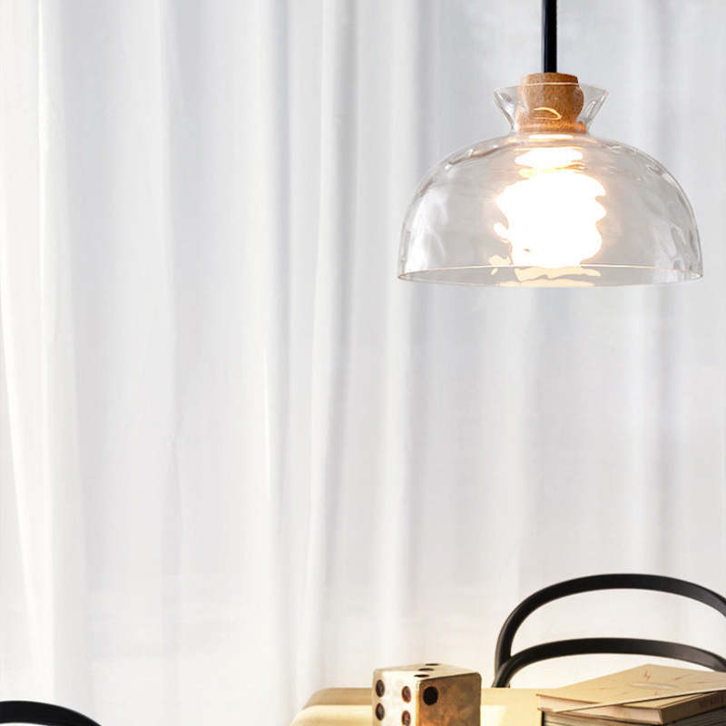 Arisha Minimalist Geometric Glass Pendant Light, Dining Room - Neutral Decor