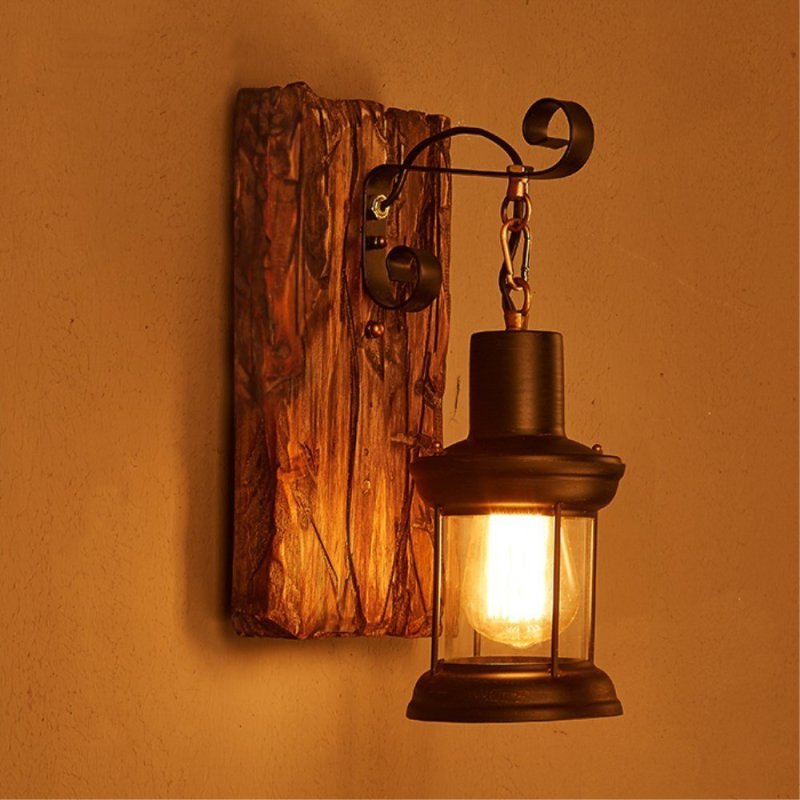 Austin Vintage Lantern Metal Classic Industrial Wall Lamp - Neutral Decor