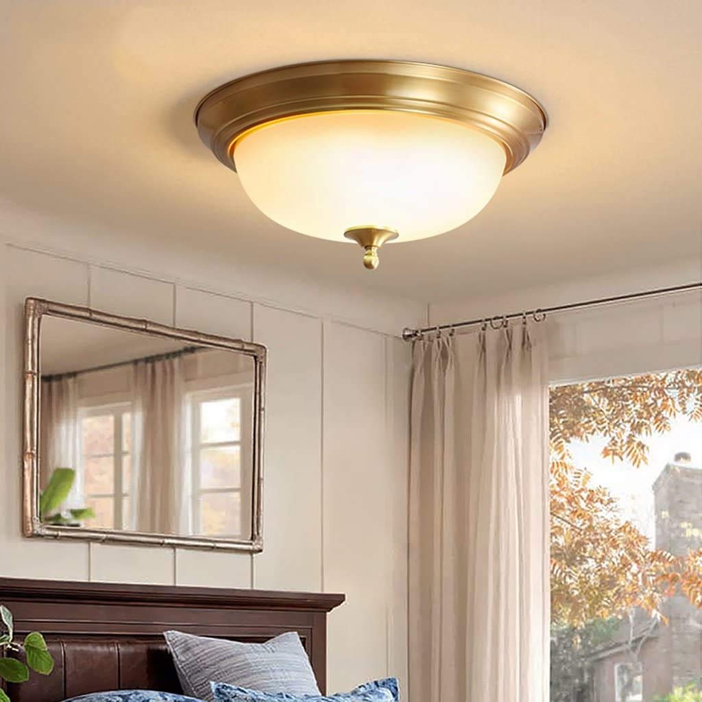 Arisha Flush Mount Ceiling Light Brass Retro LED Living Room Bedroom - Neutral Decor