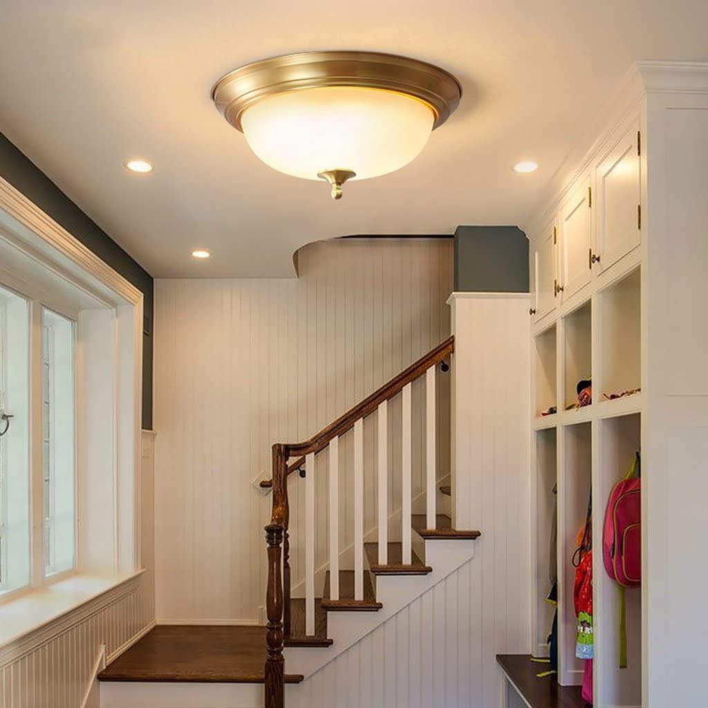 Arisha Flush Mount Ceiling Light Brass Retro LED Living Room Bedroom - Neutral Decor