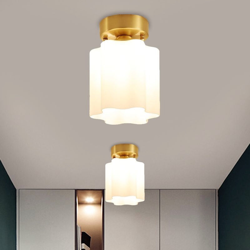 Arisha Retro Metal Flush Mount Ceiling Light Brass - Neutral Decor