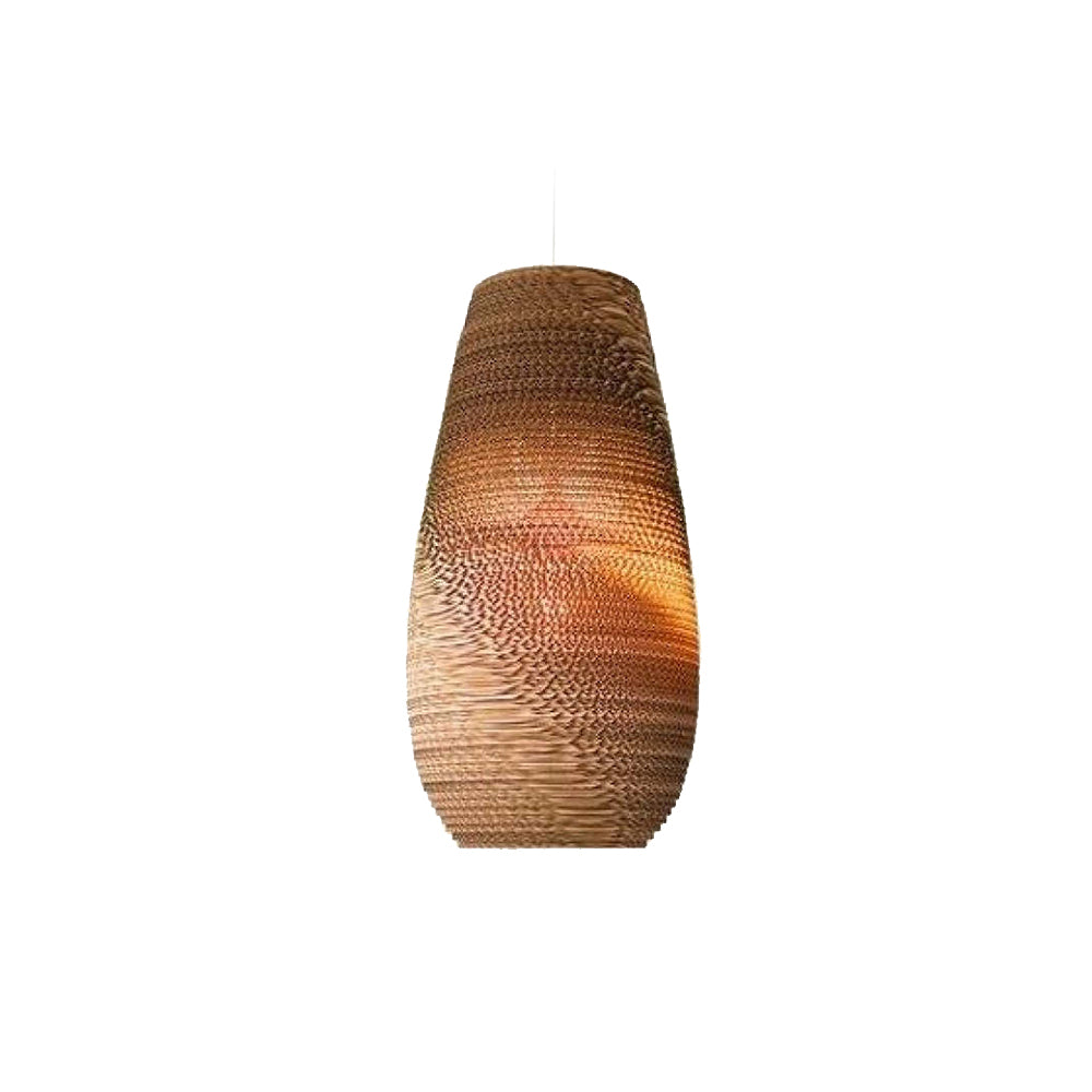 Muto Pastoral Silkworm Rustic Paper Pendant Light - Neutral Decor
