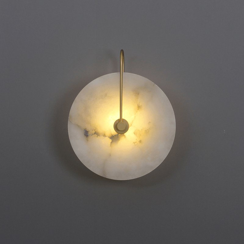 Elaris Alabaster Globe Wall Lamp-Neutral Decor