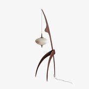 Mira Artificial Paper & Wood Floor Lamp - Neutral Decor