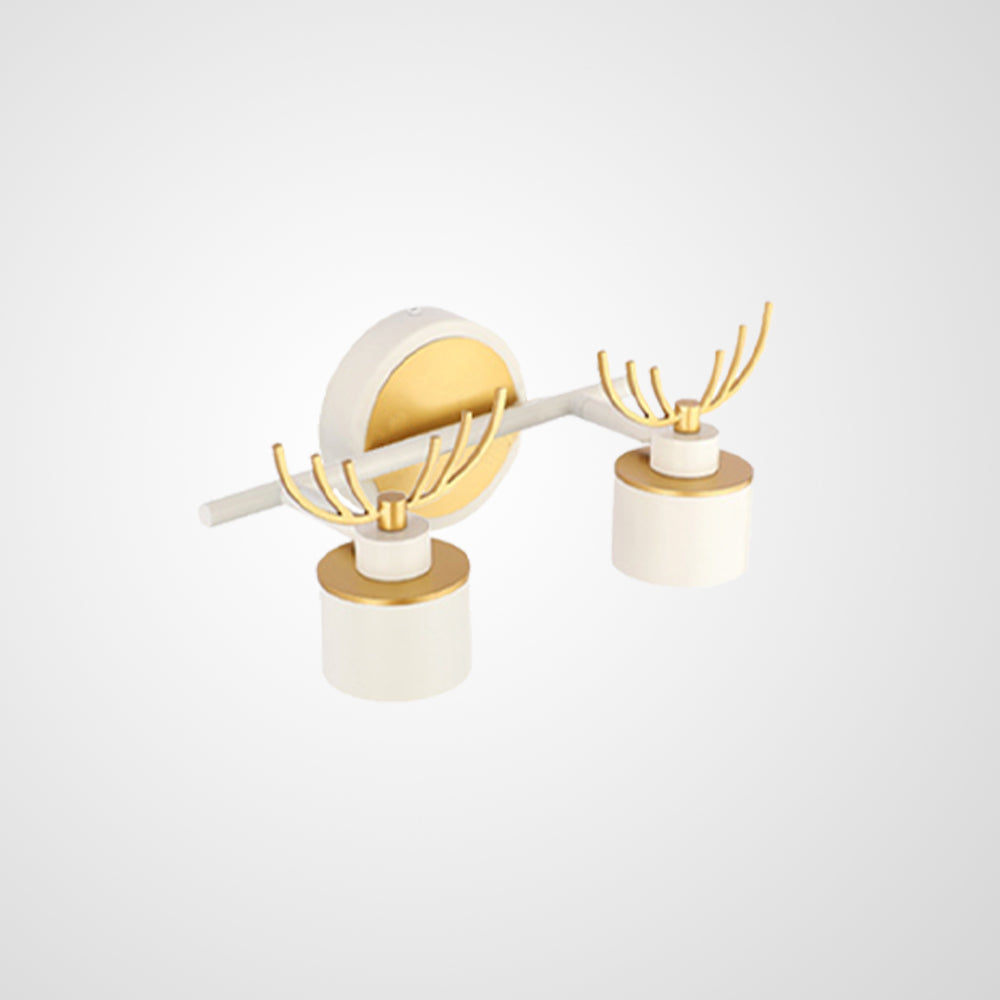 Arisha Modern Deer Metal/Acrylic Wall Lamp, Gold & White, Bathroom - Neutral Decor