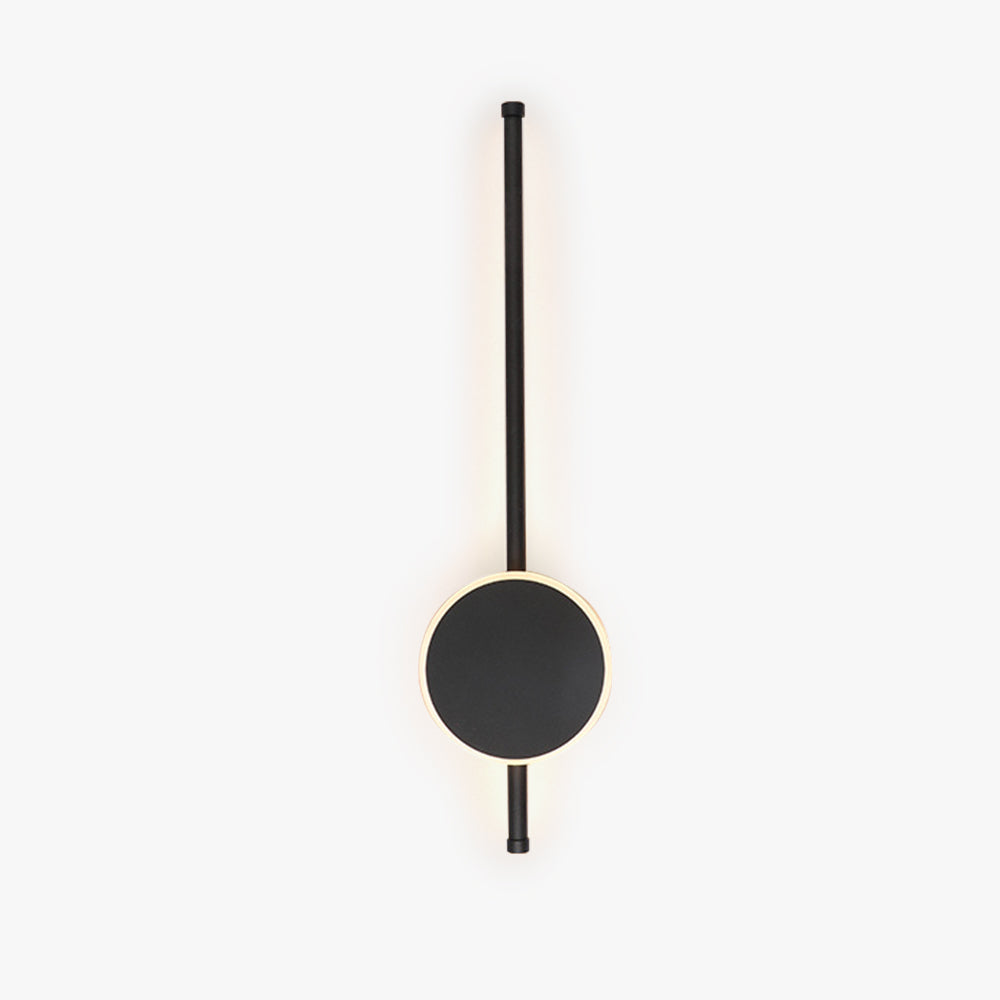 Arisha Modern Round Linear Metal Wall Lamp, White/Black/Gold - Neutral Decor
