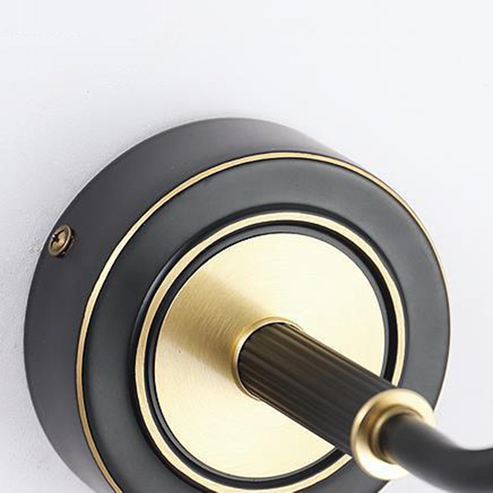 Arisha Decorative Deer Mirror Front Vanity Wall Lamp, Black/Gold - Neutral Decor
