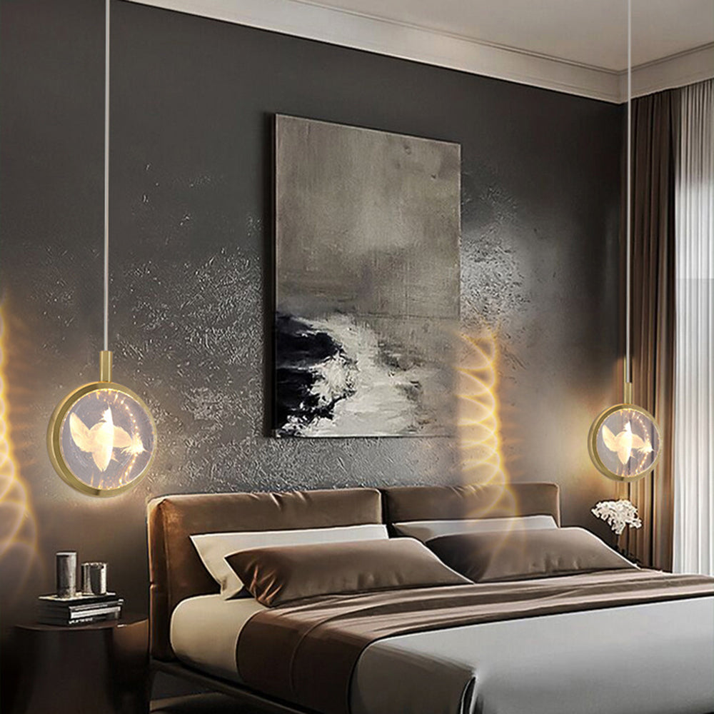 Kristy Morden Spherical Metal Pendant Light, Gold - Neutral Decor