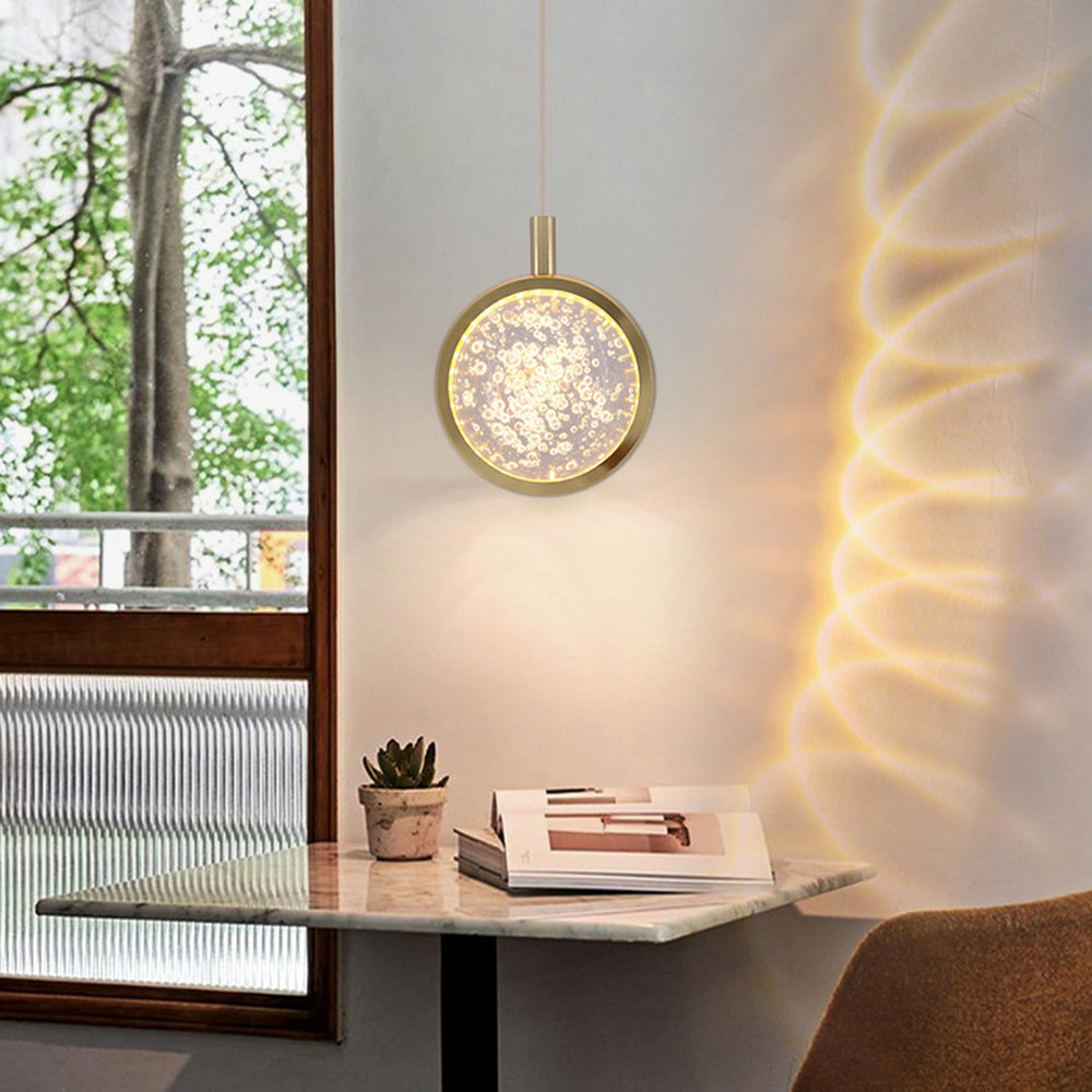 Kristy Morden Spherical Metal Pendant Light, Gold - Neutral Decor