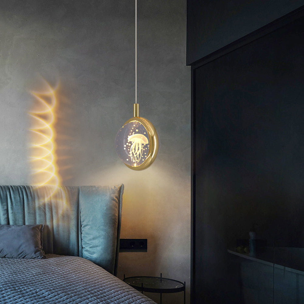 Kristy Morden Spherical Metal Pendant Light, Gold - Neutral Decor