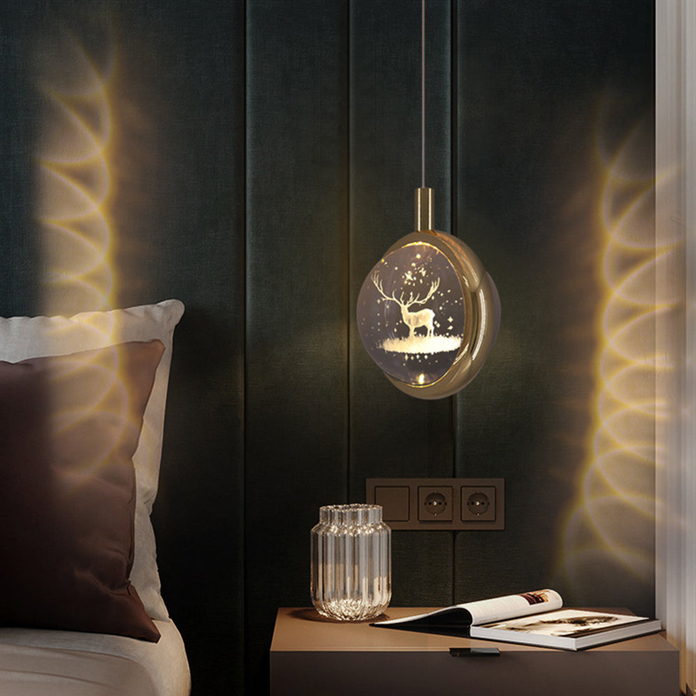 Kristy Morden Spherical Metal Pendant Light, Gold - Neutral Decor