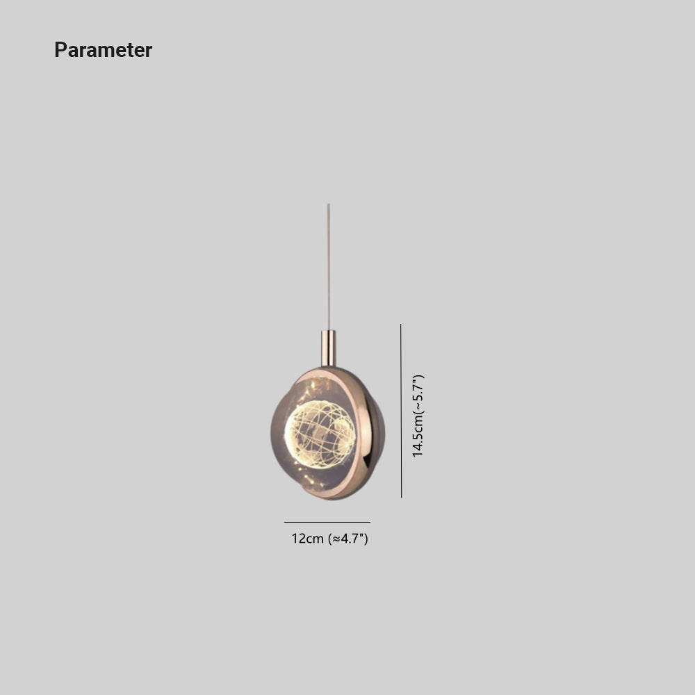 Kristy Morden Spherical Metal Pendant Light, Gold - Neutral Decor