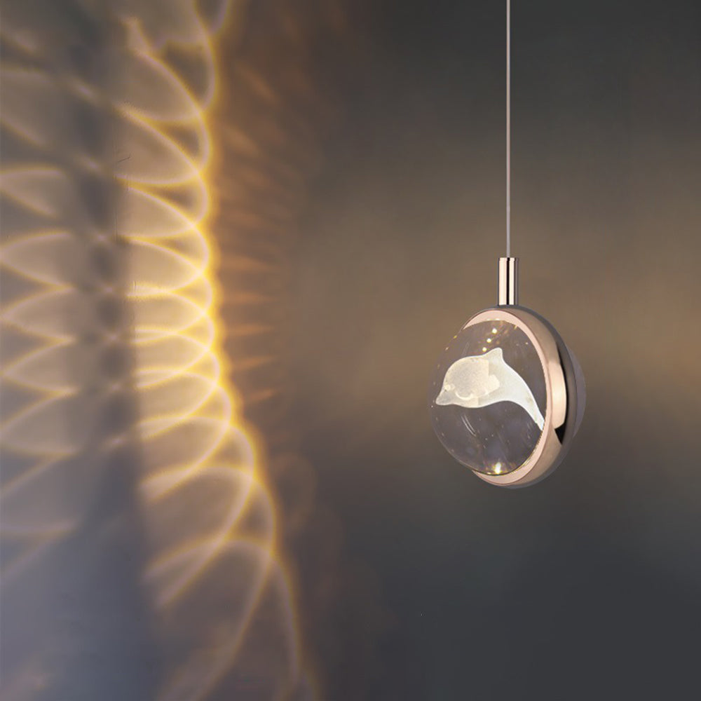 Kristy Morden Spherical Metal Pendant Light, Gold - Neutral Decor