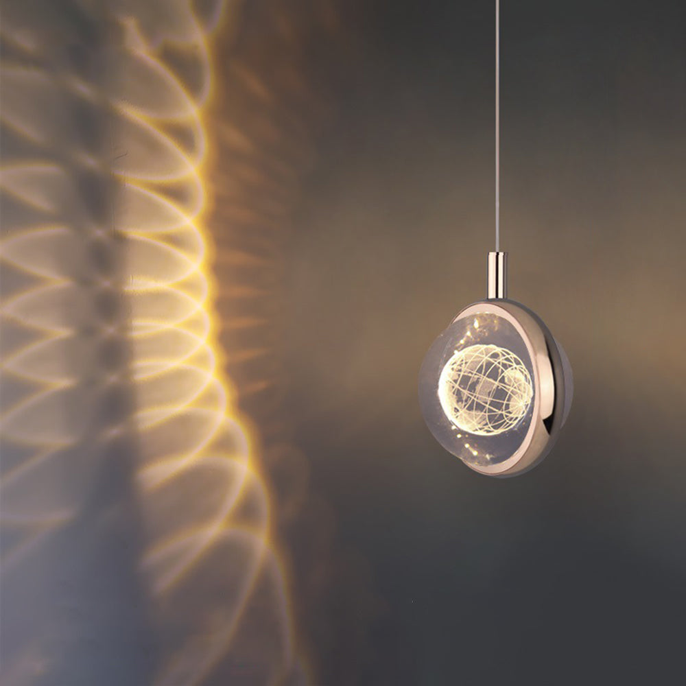 Kristy Morden Spherical Metal Pendant Light, Gold - Neutral Decor