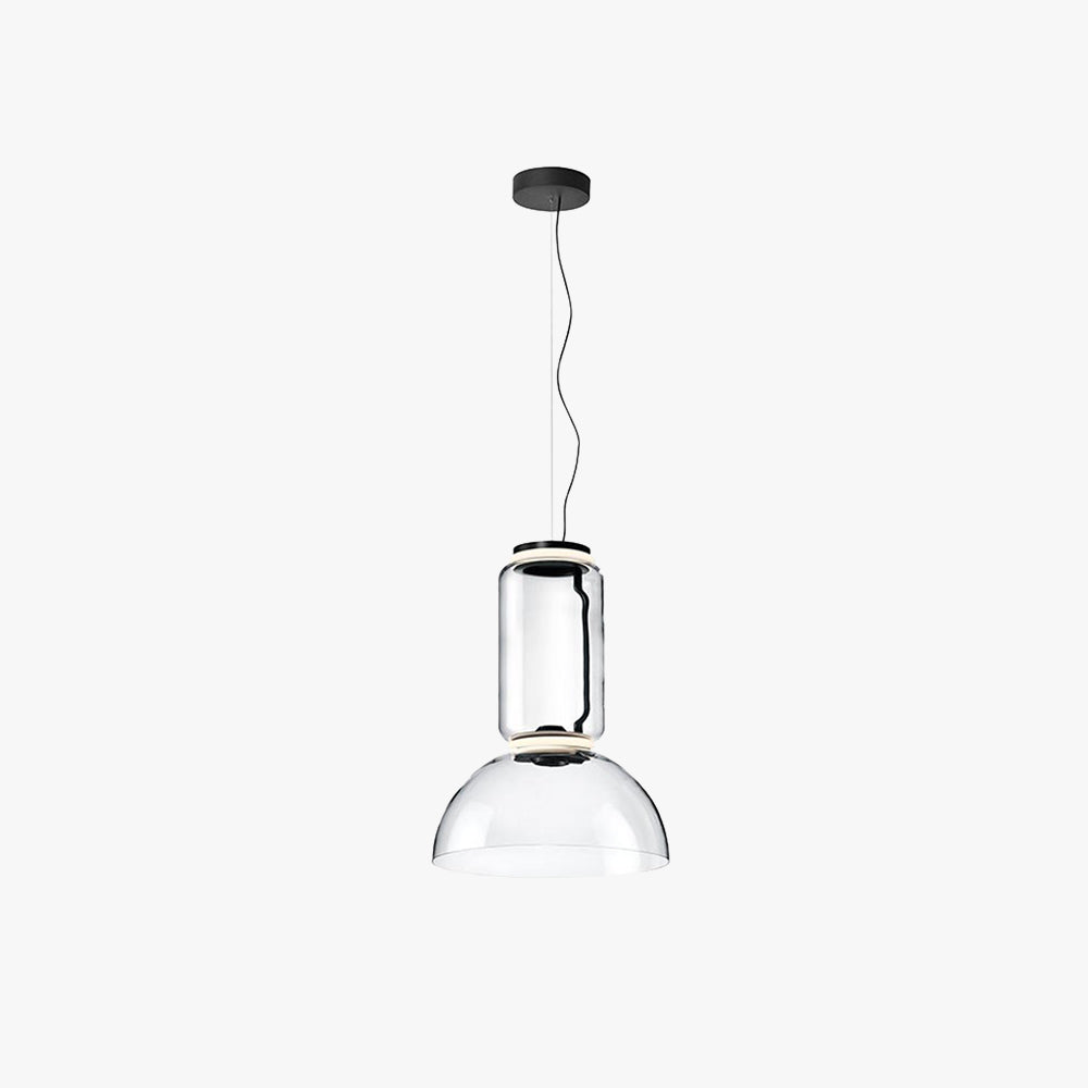Valentina Minimalist Combination Glass Pendant Light, Clear - Neutral Decor