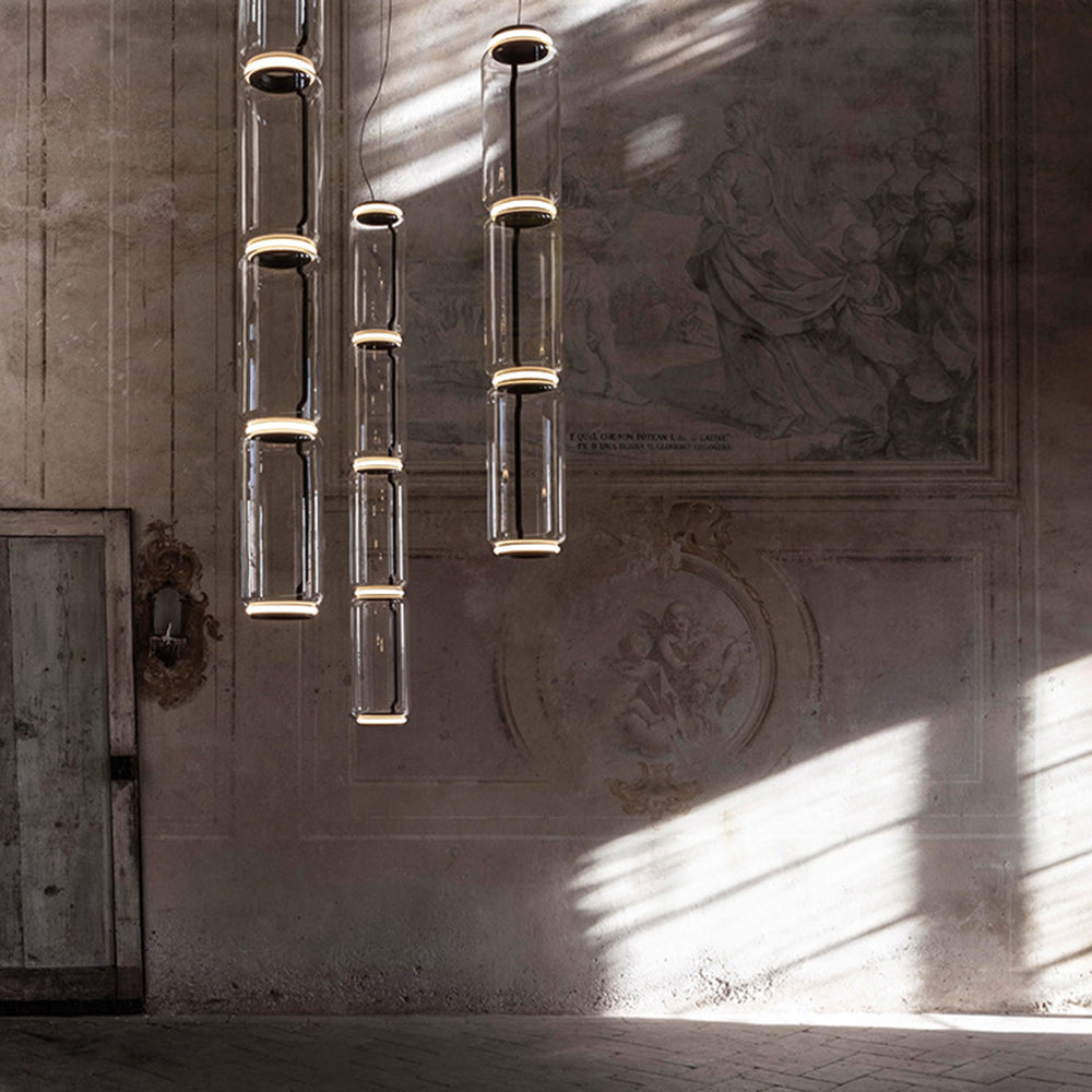 Valentina Minimalist Combination Glass Pendant Light, Clear - Neutral Decor