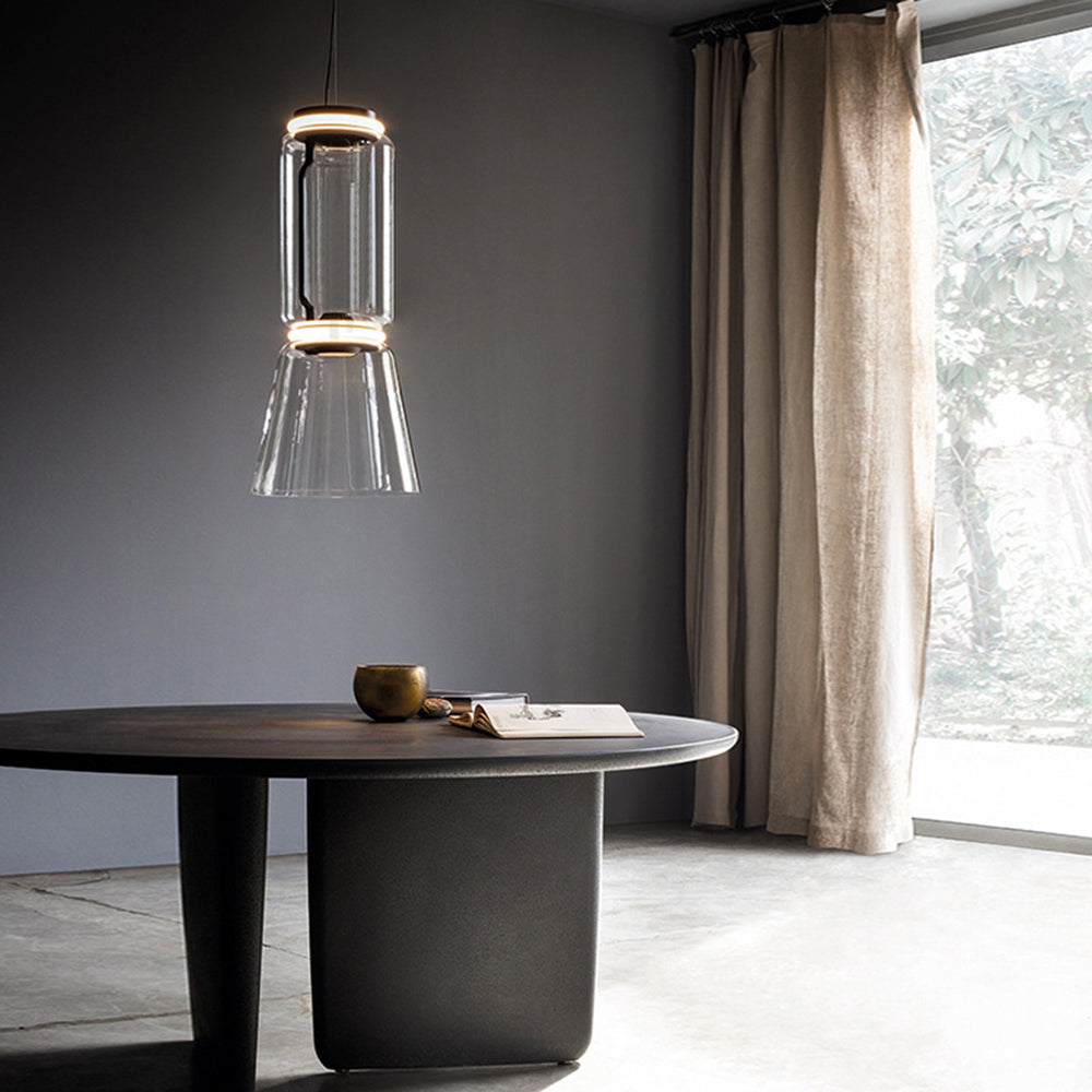 Valentina Minimalist Combination Glass Pendant Light, Clear - Neutral Decor