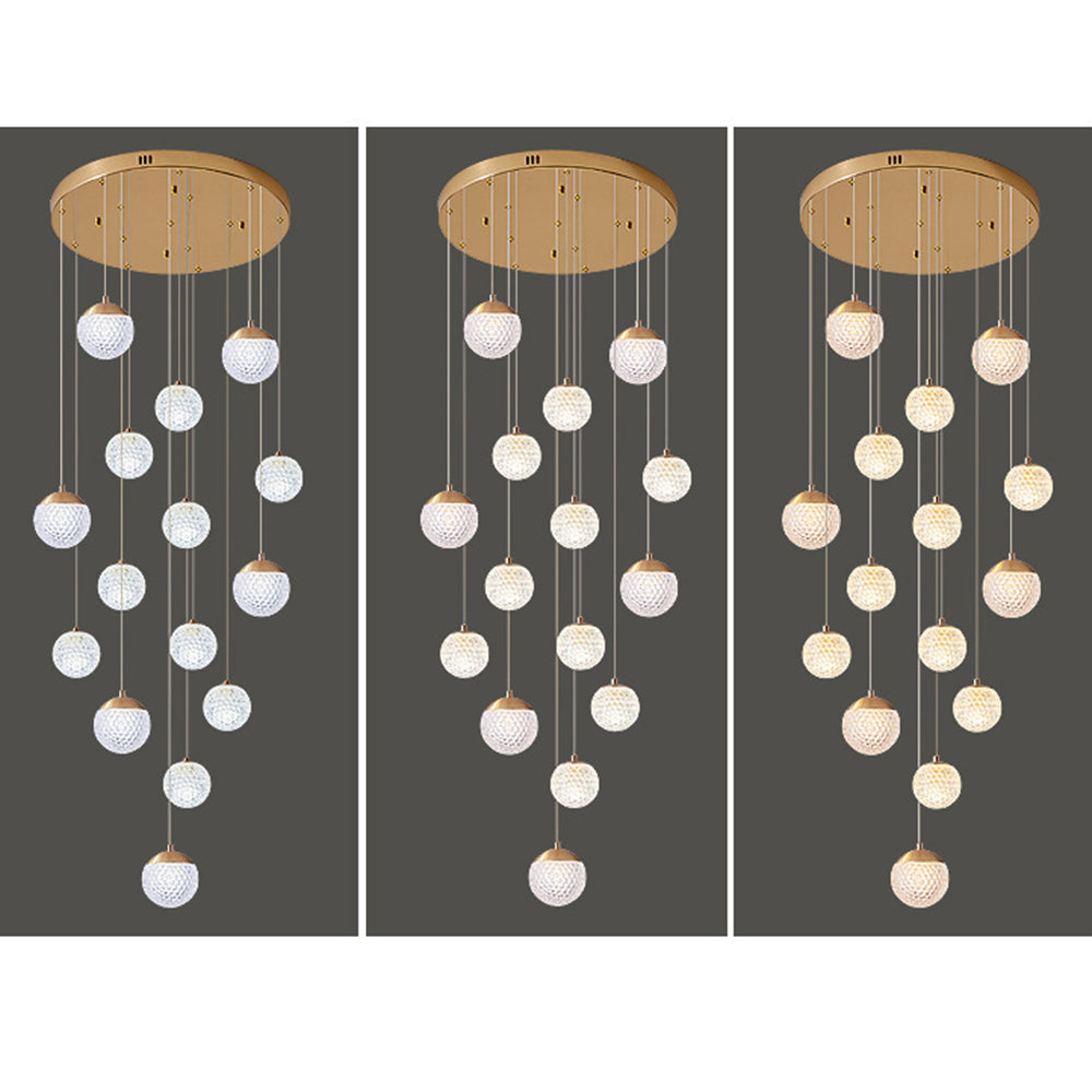 Arisha Multi Staircase Modern Art Deco Pendant Light, Gold - Neutral Decor