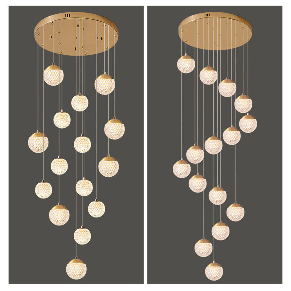Arisha Multi Staircase Modern Art Deco Pendant Light, Gold - Neutral Decor
