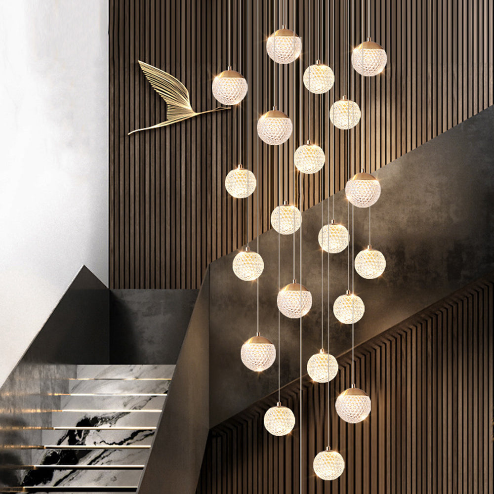 Arisha Multi Staircase Modern Art Deco Pendant Light, Gold - Neutral Decor