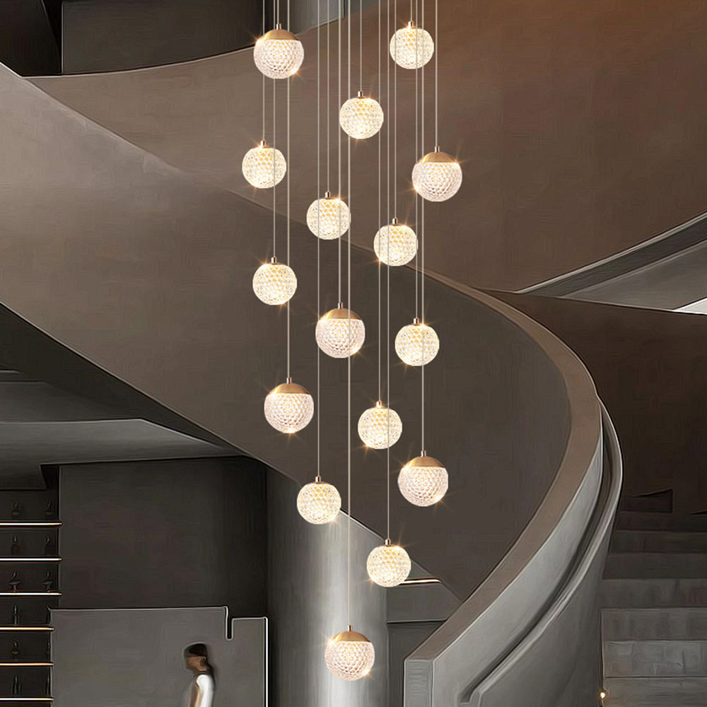 Arisha Multi Staircase Modern Art Deco Pendant Light, Gold - Neutral Decor