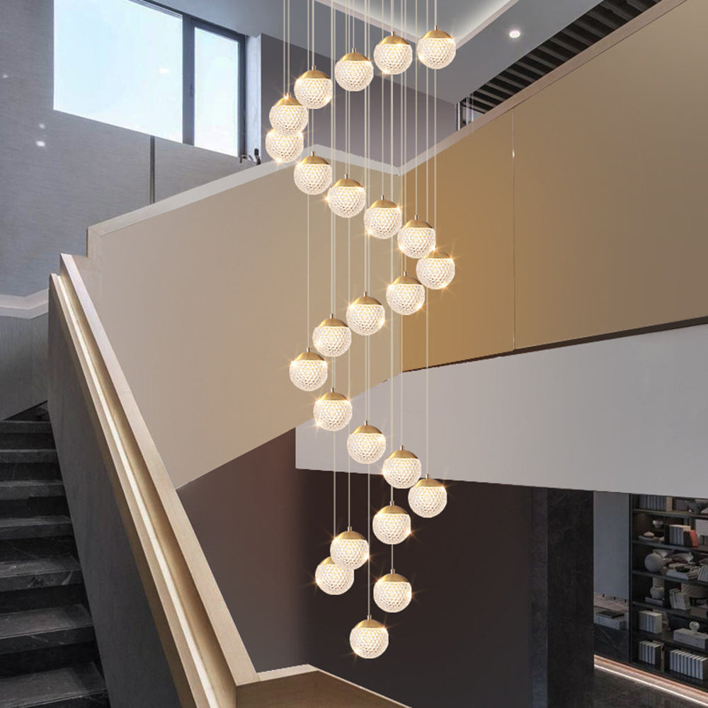 Arisha Multi Staircase Modern Art Deco Pendant Light, Gold - Neutral Decor