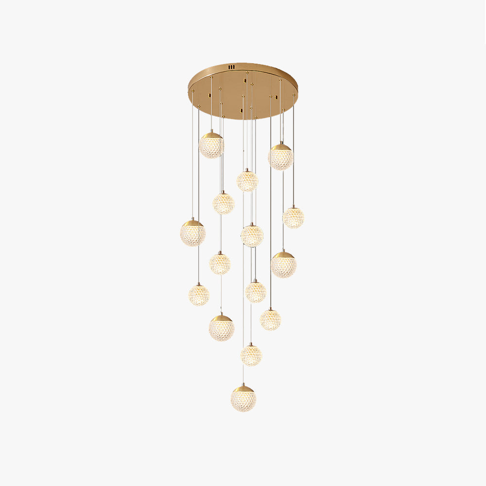 Arisha Multi Staircase Modern Art Deco Pendant Light, Gold - Neutral Decor