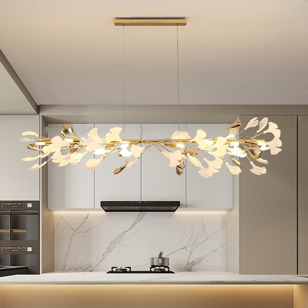 Olivia Modern Art Deco Metal & Ceramic Chandelier, Gold - Neutral Decor