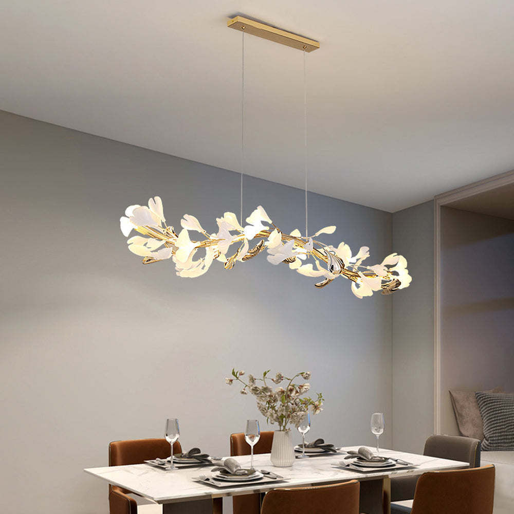 Olivia Modern Art Deco Metal & Ceramic Chandelier, Gold - Neutral Decor